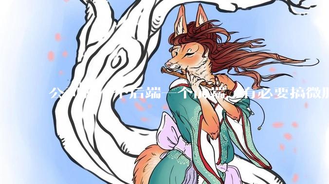 公司就一个后端一个前端，有必要搞微服务吗？