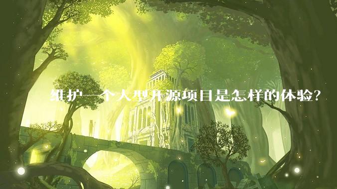 维护一个大型开源项目是怎样的体验？